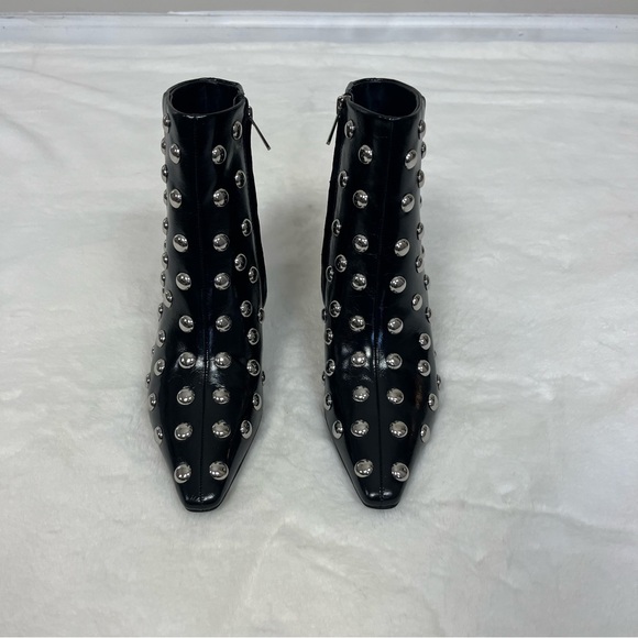 NWT SAM EDELMAN SAIGE STUDDED ANKLE BOOT IN BLACK AND SILVER SIZE 7 - Picture 14 of 16